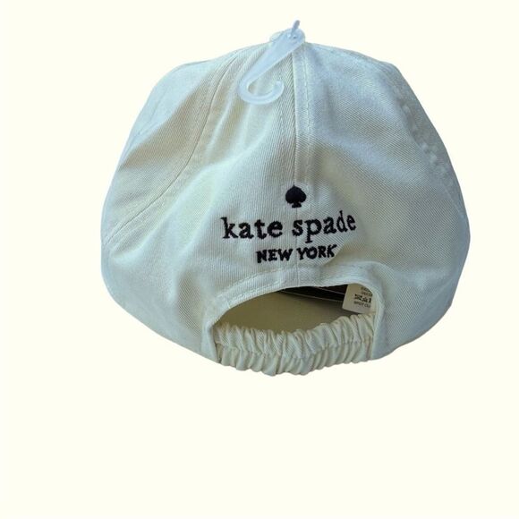 Kate Spade NWT Logo Baseball Cap in French Cream - Picture 4 of 8